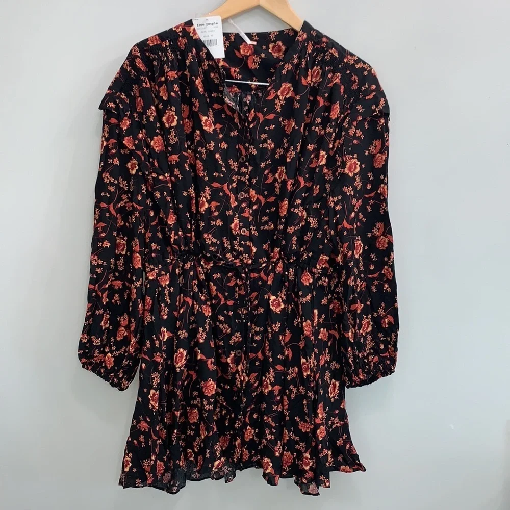 NWT Free People Flower Fields Mini Dress retro western Preppy boho inspired